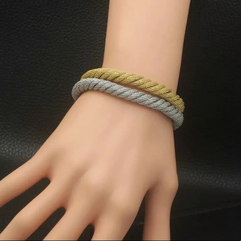 Stainless Steel Twisted Bracelet - Picture 1 of 2